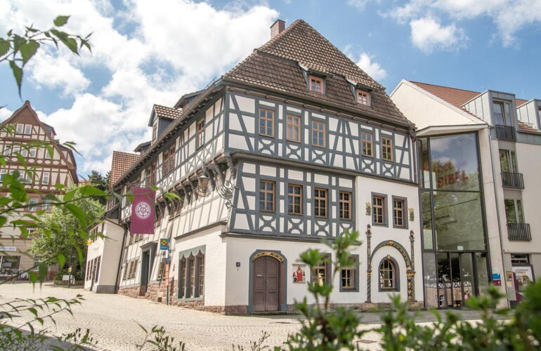 Die Außenansicht des Lutherhauses in Eisenach.